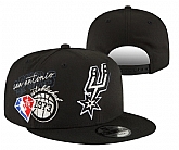 Spurs Team Logo Black 75th Anniversary Adjustable Hat YD,baseball caps,new era cap wholesale,wholesale hats